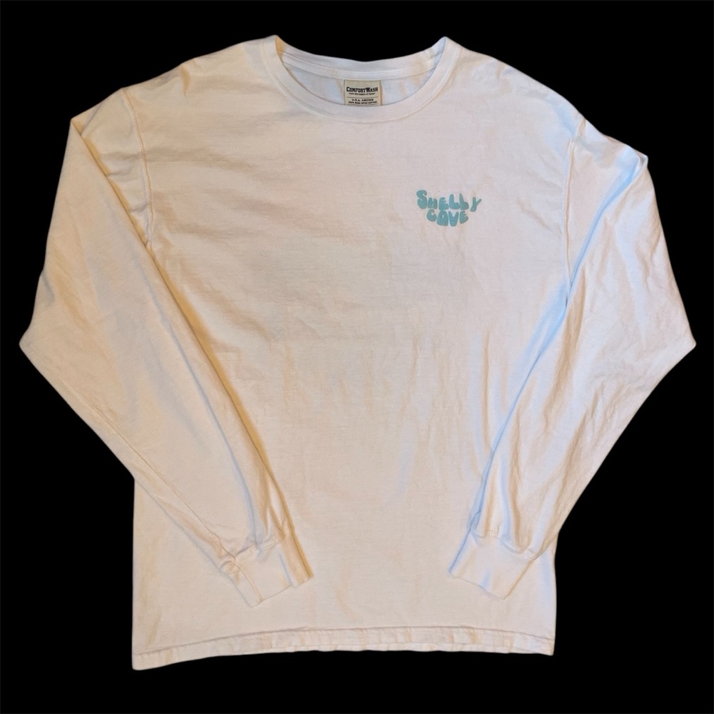 Women’s/Girls white waves Shelly Cove long-sleeved shirt Size M (#12)